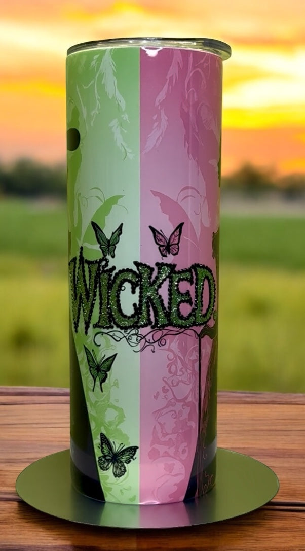 Wicked 20oz Tumbler with Rhinestones and Glitter